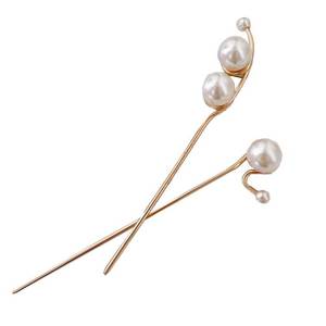 lot 8460 image: SOESFOUFU Pearl Hair Chopsticks Hairpins for Women Elegant Pearl Hair Stick Accessories for Weddings Parties Daily Use