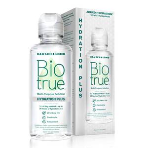lot 8461 image: Biotrue Hydration Plus Multi-Purpose Soft Contact Lens Solution 4 fl oz