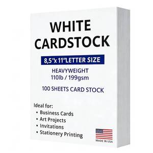 lot 8492 image: Veritas White Cardstock 8.5 x 11, 110LB Index199GSM Heavyweight Card Stock, 100 Sheets, Thick Cardstock Printer Paper for Copy, Printing, Art Projects, Invitations, Made In USA