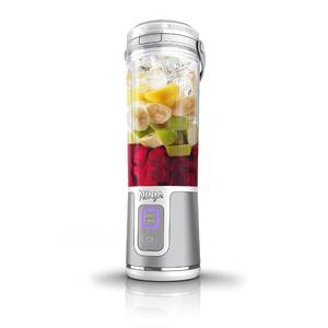 lot 9809 image: Ninja Blast Portable Blender, Cordless, 18oz Vessel, White, BC151WH