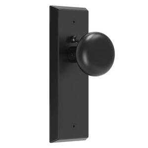 lot 9831 image: CEYMIO Matte Black Vintage Privacy Door Knob with Lock Interior