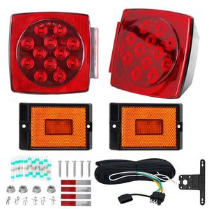 lot 9849 image: LED Trailer Lights Kit Submersible Boat Trailer Lights with Wiring Harness