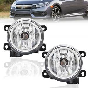 lot 9852 image: Fog Light Compatible With 16-21 Honda Civic 14-21 Fit 12-21 Pilot Front Bumper Lamps with Clear Lens