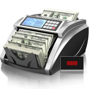 lot 9862 image: PONNOR Money Counter Machine with Value Bill Count, Cash Counter for Dollar, Euro with UVMGIRDDDBLHLFCHN Counterfeit Detection, AddBatValue Mode Bill Counting Machine with Large LCD Display