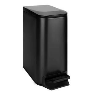 lot 9864 image: TIPGO Small Bathroom Trash Can with Lid, 1.6 Gal, Soft Close, Matte Black