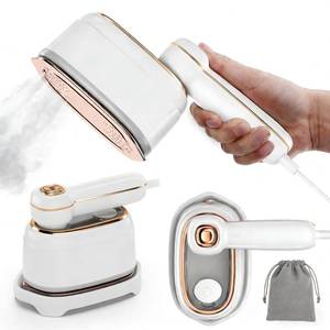 lot 9886 image: Travel Steamer for Clothes, 1200W Mini Travel Iron with Steam, Handheld Rotary Garment Iron, Wrinkle Remover, 10s Fast Heating, White, 1 Piece
