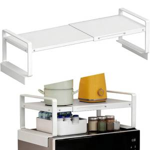 lot 9894 image: Adjustable Refrigerator Top Rack, 17-31.5 Metal Shelf for WasherDryer