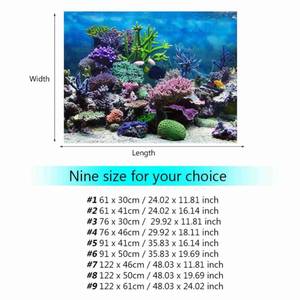 lot 10384 image: TOPINCN PVC Aquarium Background Static Cling, Underwater Coral Reef Backdrop for Fish Tank, Self-Adhesive Waterproof Decor Poster, 36x16 Inches