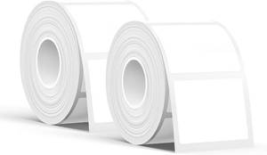 lot 10400 image: SUPVAN T50M Series Genuine Label Tape, 1-12 x 1-18, 2 Rolls, White