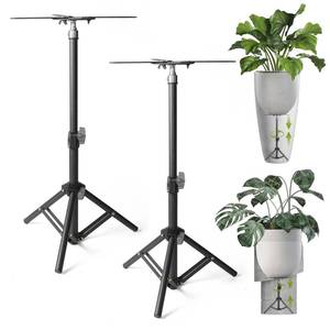 lot 10401 image: AZEAM Adjustable Plant Risers for Inside Pots, 2 PCS Planter Inserts Fillers 12- 16 Raise for Large Flower Pots, Height Planter Lifter Stand with 4-12 Top Support for Outdoor Indoor Plants