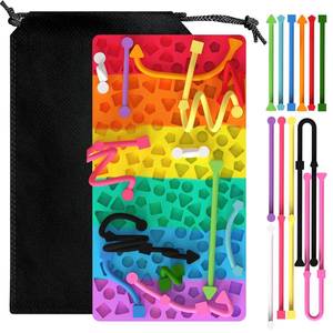 lot 10420 image: Sensory Activity Board, Silicone Fidget Toys for Calming and Stress