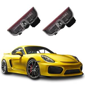 lot 10439 image: LBYYFCA High definition LED projection welcome light��Logo Projector Puddle Lights��Compatible with Cayenne 718 BoxsterCAYMANMacan S911��plug and play (2PCS)