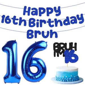 lot 10448 image: Yesiyeik 16th Birthday Party Decorations for Boys��16th Bday Party Supplies