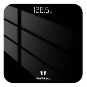 lot 11012 image: Digital Bathroom Scale for Body Weight High-Precision 4-Sensor Accuracy, LED Display, 400lb180kg Capacity, Safe Rounded Corners, Batteries Included