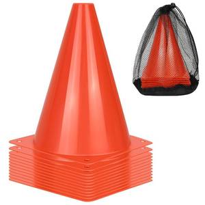 lot 11027 image: PXZBLG 12pcs Soccer Cones, 7 Inch Soccer Cones, Plastic Traffic Cones, Training Cones for Basketball Football Skating Drills Practice