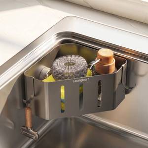 lot 11034 image: Laungborf Kitchen Sink Sponge Holder, Gray (1 Pack)