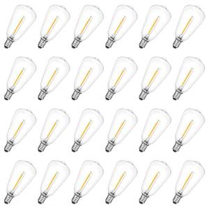 lot 11035 image: VISTERLITE E12 Base ST38 LED Replacement Bulbs for Outdoor String Lights