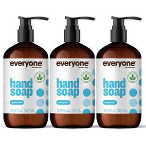 lot 11043 image: Everyone Liquid Hand Soap, Unscented Fragrance-Free, 12.75 oz 3-Pack (Slight Leaking)