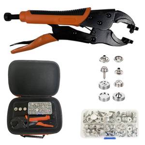 lot 11058 image: Heavy Duty Snap Fastener Tool Kit Includes 40 Sets 15mm Snaps for Boat Cover,Repairing Boat Covers, Canvas, Sewing, Tarps