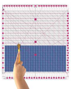 lot 11064 image: Quilting Ruler- 12.5  12.5 Slotted Rulers for Quilting and Sewing Quilt Strip Rulers for Fabric Precise Cutting