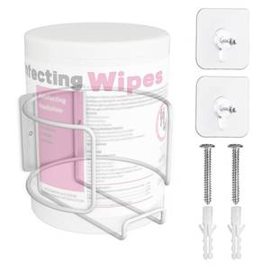 lot 11085 image: Versatile Wall-Mount Wipes Holder for Cleaning Wipes - Easy Installation, Ideal for Home, Office, and More - No Wipes Included