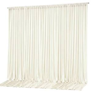 lot 11087 image: 10x10ft Ivory Backdrop Curtain Panels for Parties - Wrinkle Free Polyester Photo Curtain Backdrop Wedding Back Drop Fabric Drapes for Party Decorations Background for Photography