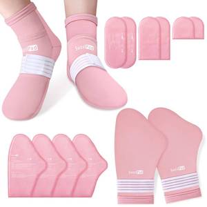 lot 11099 image: SuzziPad Chemo Gloves and Socks for Chemotherapy, Cancer Comfort Items, Include 10 Ice Pack, Ideal for Soothing Hand and Foot Discomfort, L