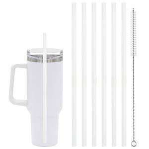 lot 12000 image: CXLL 6 Pcs Replacement Straw for Stanley Adventure Quencher 40 oz 30 oz Cup Tumbler,Straws with Cleaning Brush for Stanley Accessories