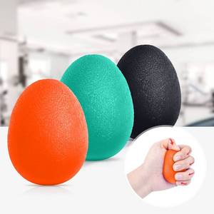 lot 12014 image: Peradix Hand Grip Strength Trainer, Stress Relief Ball, Wrist Rehab Therapy Hand Grip Equipment Ball Squishy Tools - Set of 3 Finger Resistance Exercise Squeezer (Standard Size - Orange Green Black) (Missing One)