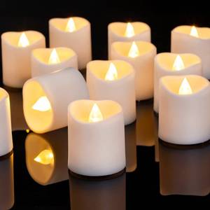 lot 12034 image: Homemory 24Pack Flameless LED Votive Candles, 200Hour Lasting Electric Fake Candles, Battery Operated Tealights in Warm White for Wedding, Proposal Anniversary, Romantic Decor(Batteries Included)