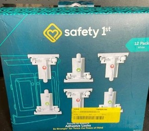 lot 12063 image: Safety 1st Secure-to-Explore Adhesive Locks 12 Pack White