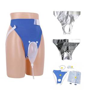 lot 12064 image: High-Quality Material Urine Collection Bag with Condom Catheters for Men, Reusable Portable Urinal with 2 Urine Catheter Bags (Elderly Men - BlueWhiteGrey)