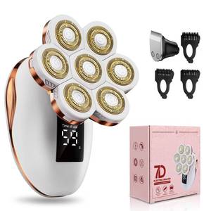 lot 12066 image: 2-in-1 Electric Razors for Women, WetDry 7D Rechargeable Rotary Shaver for Legs, Water Resistant Grooming Kit - Electric Razors for Women, Facial Hair Removal, Bikini Trimmer, Lips - Gentle Hair Remo