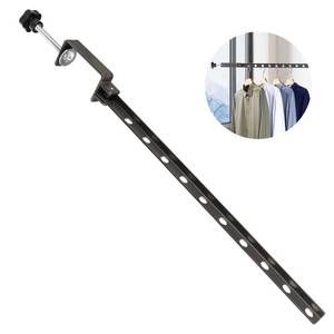 lot 12081 image: Sekonow Clamp-on Clothes Drying Rack, No-Drill Foldable Laundry Drying Rack Clothing Wall Mounted, Indoor Outdoor Strong Load-Bearing Steel Laundry Hanger Dryer Rack for Balcony Window, 1 Pack