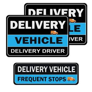 lot 12083 image: 3PCS Delivery Driver Magnet for Car Reflective,Strong Magnetic Delivery Driver Sign Frequent Stops Car Magnet,Universal Deliveries Sign for Cars for Reminding Other Drivers