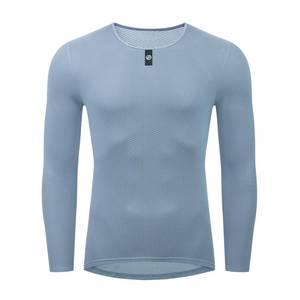 lot 12095 image: Cycling Base Layer Men Long Sleeves Cycling Undershirt Mens Sweat Cycling Jerseys Quick Dry Bicycle Undershirt Black Mesh Bike Base Layer Gray XXL