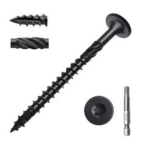 lot 12428 image: SahncaiTechTrade 4-12 Inch Structural Wood Screws Black 50Pcs