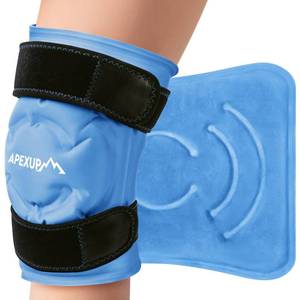 lot 12431 image: APEXUP Ice Pack for Knee Pain Relief, Large Reusable Wrap After Surgery, Flexible Gel Cold Pack for Injuries, Pain Relief for Back, Shoulder, Elbow, Ankle and Leg (Blue, L, 1PK)