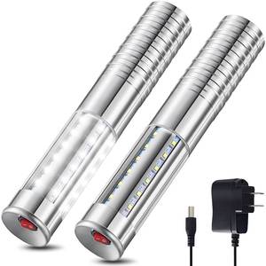 lot 12432 image: Civaner 2 Pcs LED Bottle Strobe Lights Nightclub,Silver, White Light