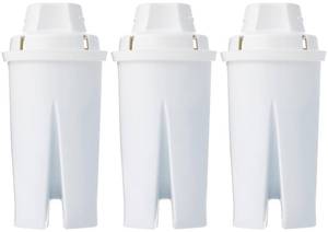 lot 12437 image: Amazon Basics Enhanced Water Filters for Pitcher, Brita Compatible, 3-Pack