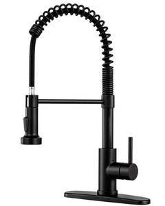 lot 13714 image: OWOFAN Kitchen Faucet with Pull Down Sprayer Matte Black