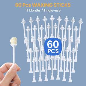 lot 14034 image: SUERBEATY 60 Pcs Nose Wax Sticks, Hair Wax Applicator