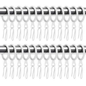 lot 14073 image: Hotop 60 Pcs 1.26 Inch Curtain Ring and 60 Pcs Pin Hook,White