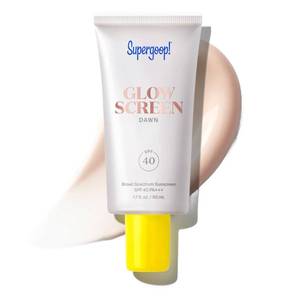 lot 14110 image: Supergoop Glowscreen SPF 40, Dawn (Pink Pearl Glow) - 1.7 fl oz - Glowy Primer  Broad Spectrum Tinted Sunscreen - Helps Filter Blue Light - Hydration - Hyaluronic Acid & Vitamin B5