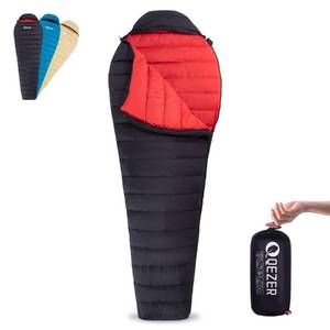 lot 14115 image: QEZER Ultralight Down Sleeping Bag for Adults, 600 Fill Power Backpacking