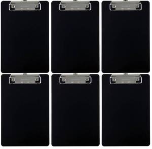 lot 14120 image: Trade Quest Small Memo Clipboard 6 x 9 Low Profile Clip (6-Pack) Black