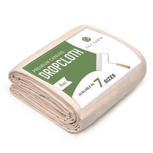 lot 14123 image: Salt Earth Canvas Drop Cloth 1Pc, Reusable Paint Drop Cloth, 100% Recycled Cotton Canvas Tarp Cover for Painter, Furniture, Floor Protection, All Purpose Painters Dropcloth for Christmas DIY (6x9 FT)