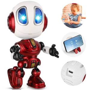lot 14148 image: Fedonak Talking Robot for Kids Toys, Rechargeable Interactive Robot Toy Repeats You with Sound & Touch Sensitive LED Eyes,Portable Metal Body Gifts for Boys and Girls