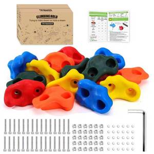 lot 19208 image: Trymaker Rock Climbing Holds, 15PCS Climbing Wall for Kids (Small Size)