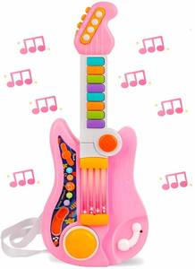 lot 19230 image: Kids Toddler Baby Music Toys Guitar with Piano Mode Strap and Lights